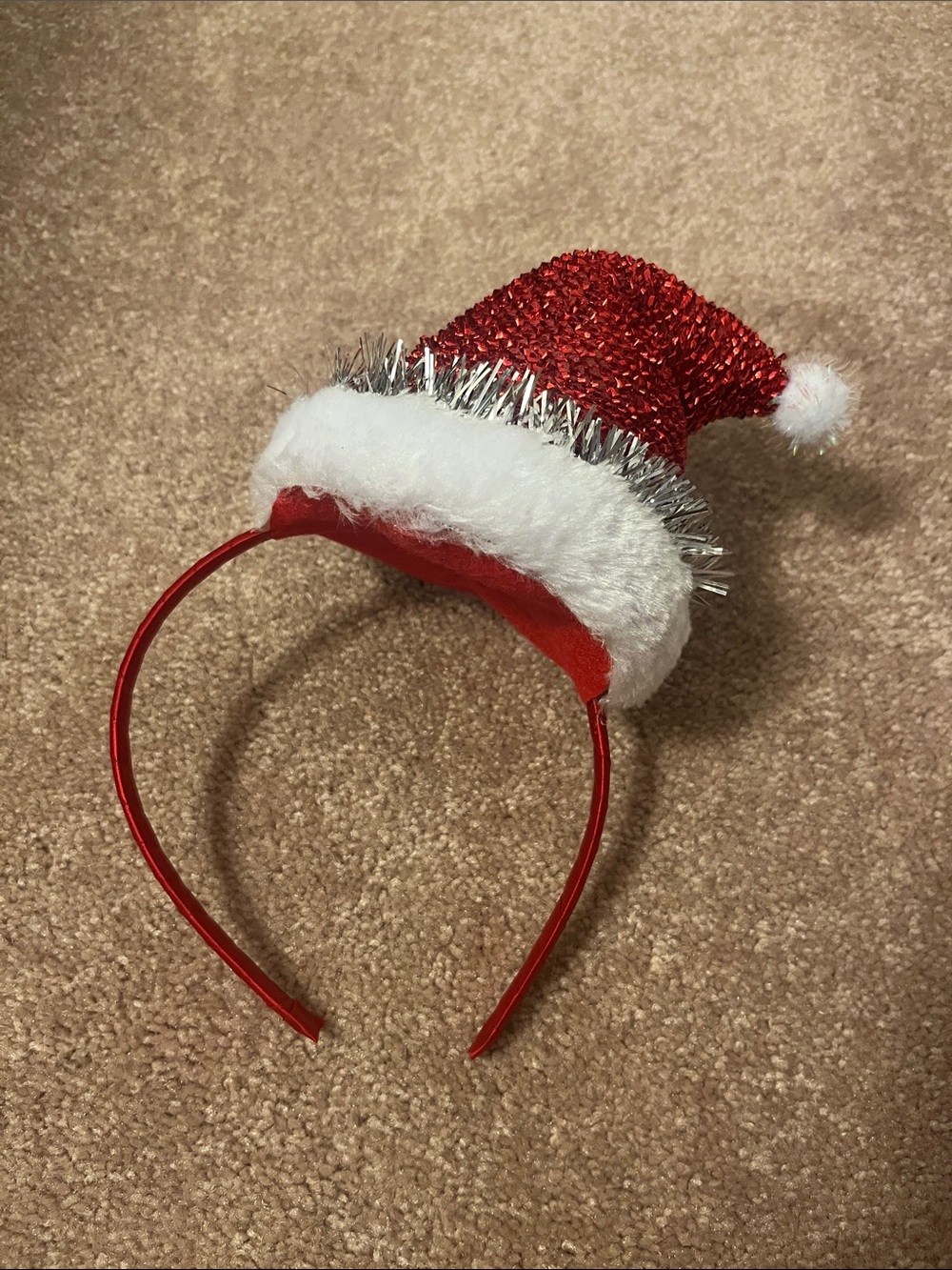 Red Christmas Santa Hat Headband for Kids
